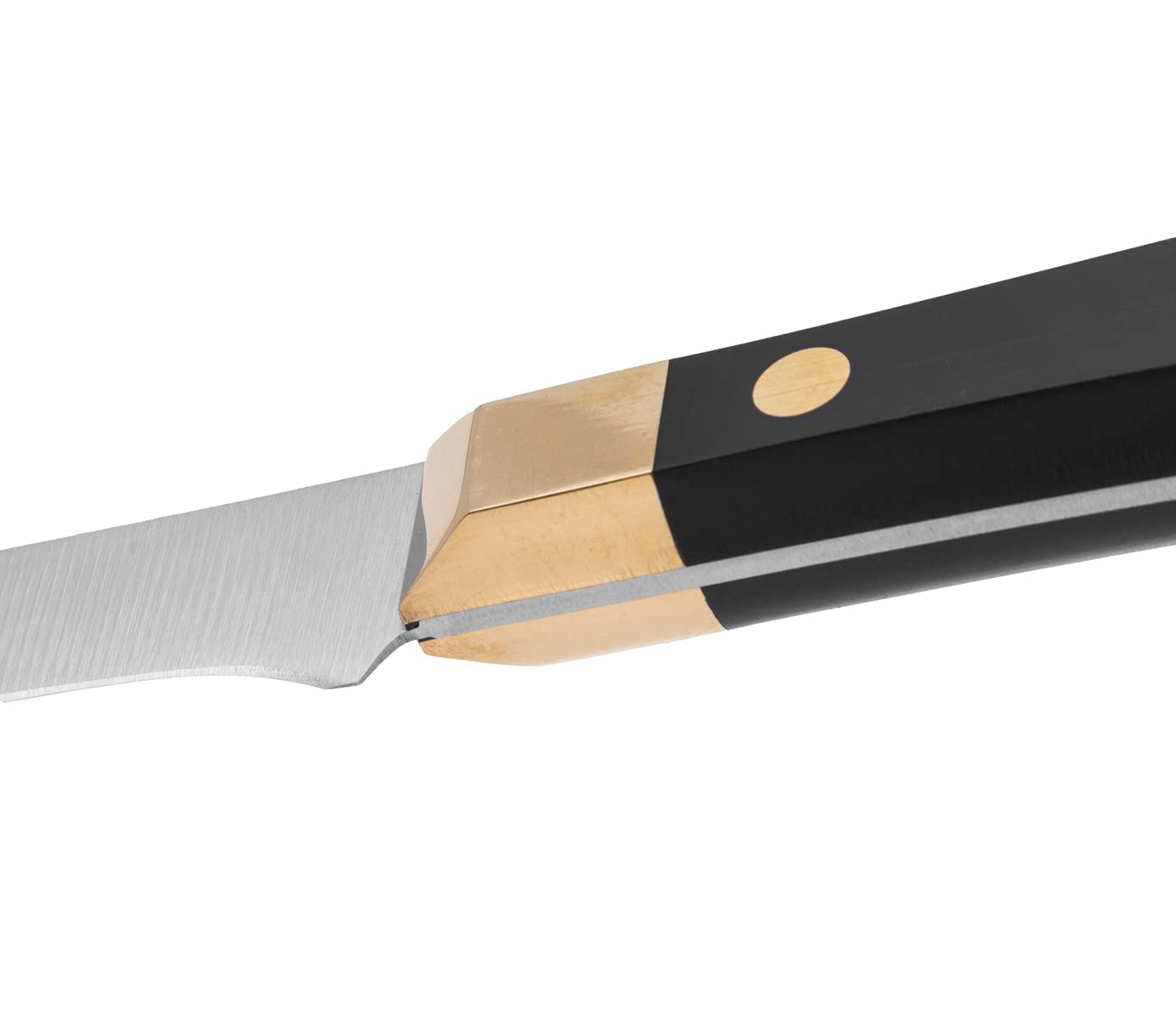 ARCOS Carving Knife 12 Inch Stainless Steel. Ham Slicer Knife for Cutting Ham and Meat. Ergonomic Polyoxymethylene Handle and 300mm Blade. Series Regia. Color Black/Gold