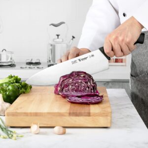 Humbee Cuisine Pro 12-Inch Chef Knife High Carbon Stainless-Steel Extra-Wide Razor-Sharp Blade Comfortable Grip Handle Dishwasher Safe, NSF Certified