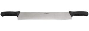 winco kcp-15 15" cheese knife with double black polypropylene handles-kcp-15