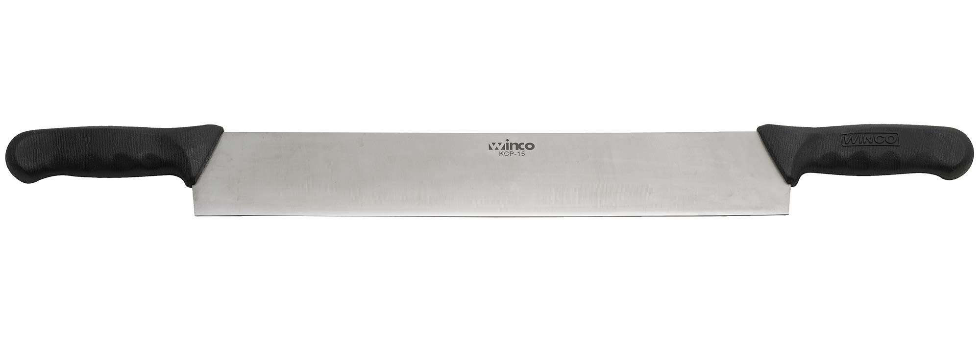 Winco KCP-15 15" Cheese Knife With Double Black Polypropylene Handles-KCP-15