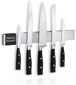 cucino refrigerator magnetic knife strip - steel magnetic knife holder for refrigerator