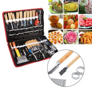 YOUTHINK Culinary Carving Tool, 80PCS/Set Vegetable Fruit Food Peeling Carving Tools Kit for Fruit/vegetable Garnishing Making