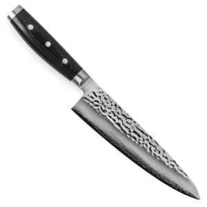 enso chef's knife - made in japan - hd series - vg10 hammered damascus stainless steel gyuto - 8"