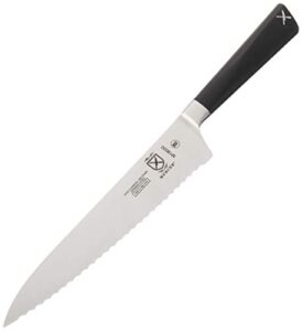 mercer culinary züm forged utility wavy edge knife, 6 inch,black