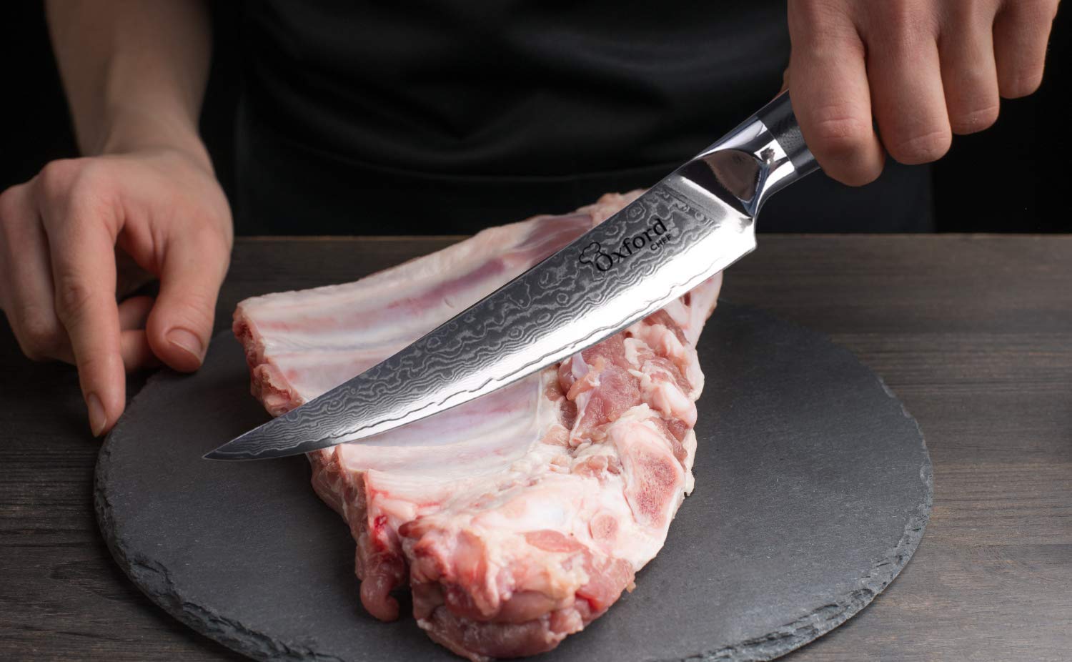 Oxford CHEF Boning (Fillet) Knife 6.5 inch Best Damascus- Japanese- VG10 Super Steel 67 Layer High Carbon Stainless Steel-Razor Sharp, Stain & Corrosion Resistant, Awesome Edge Retention