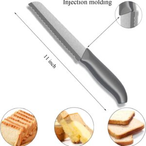 Muncene Ceramic Serrated Bread Knife Slicing Knife - 6" Sharp Blade Kitchen Knife with Cover