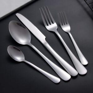 PERHOME 20-Piece Silverware Set for 4, Stainless Steel Eating Utensils Sets, Mirror Polished Flatware Cutlery Set for Home Kitchen Restaurant Hotel, Include Fork Knife Spoon Set, Dishwasher Safe