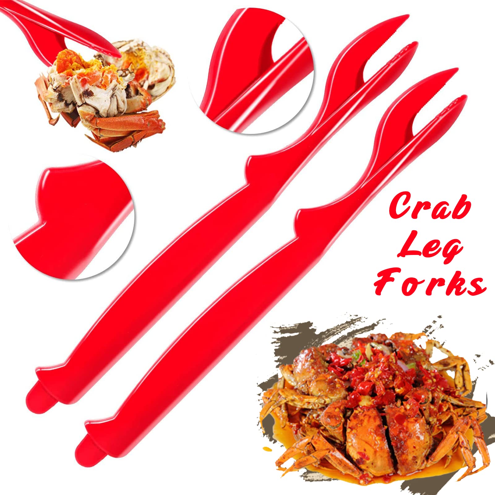 15PC Crab Lobster Crackers Tools, Seafood Tools Set Includes 2 Crab Crackers, 4 Lobster Shellers, 4 Crab Leg Forks, 2 Seafood Scissors, 2 Oyster Knives and 1 Storage Bag