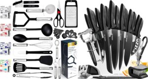 home hero 25 pcs utensils set + 20 pcs knife set