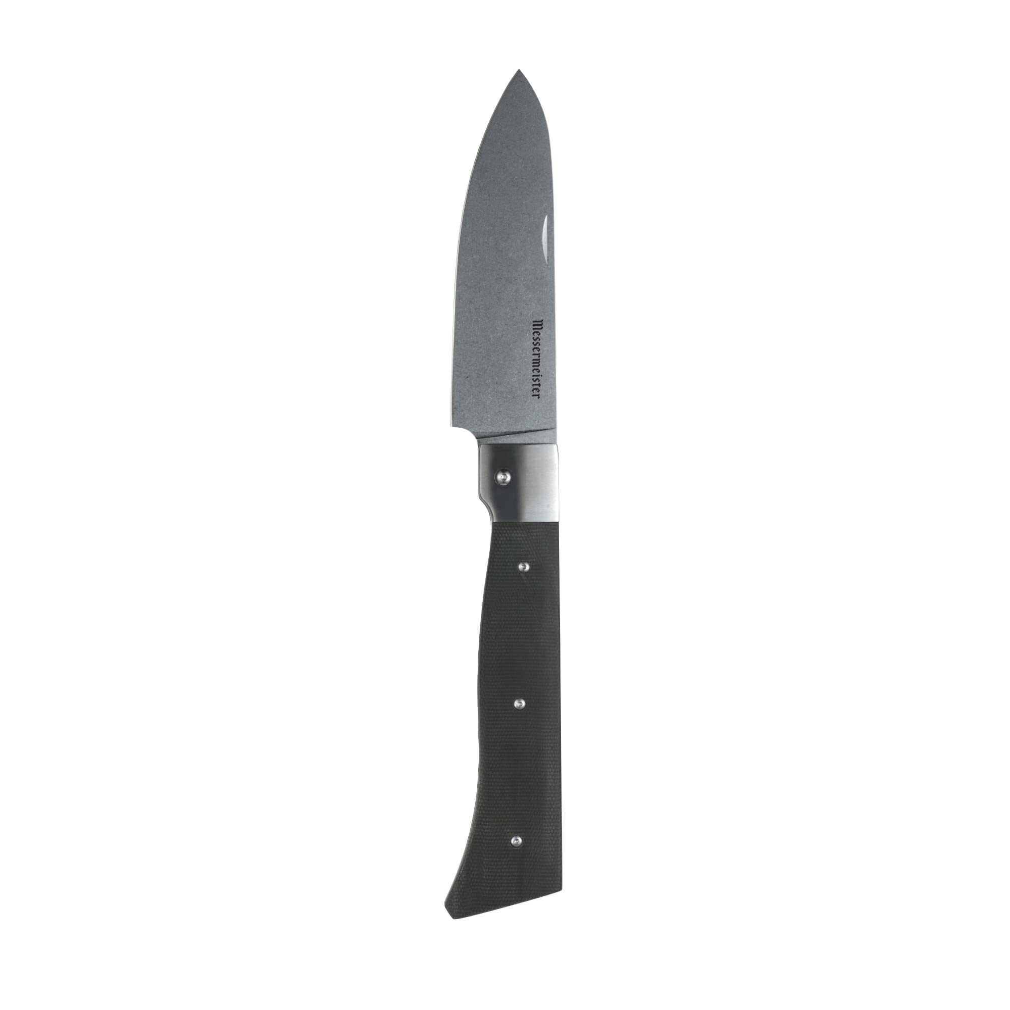 Messermeister Adventure Chef Folding 6” Chef’s Knife - German Steel & Distressed Linen Handle - Rust Resistant & Easy to Maintain