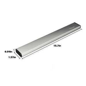 Magnetic Knife Holder Strip, YiiMO Magnet 16" Iron Utensil Stainless Steel UpTo 2kg Kitchen Tool Rack Pull Bar Adhesive Wall Mount