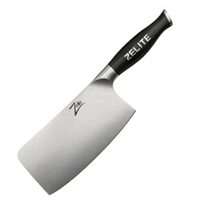 zelite infinity butcher knife 7 inch, meat cleaver knife, chopping knife, meat knife, meat cutting knife, big knife, chinese cleaver knife - german high carbon stainless steel - razor sharp knife