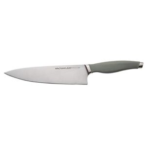 Rachael Ray Cutlery Japanese Stainless Steel Knives Set with Sheaths, 8-Inch Chef Knife, 5-Inch Santoku Knife, and 3.5-Inch Paring Knife, Gray