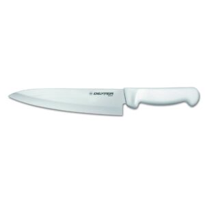 dexter-russell basics p94801b 8" cooks knife with white polypropylene handle