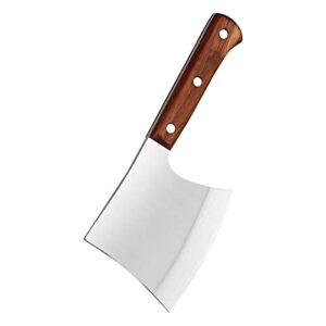 mlg tools bone knife, full tang meat cleaver knife heavy duty bone axe butcher cleaver, for big bone and frozen meat