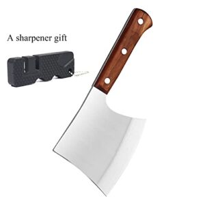 MLG Tools Bone Knife, Full Tang Meat Cleaver Knife Heavy Duty Bone Axe Butcher Cleaver, for big bone and frozen meat