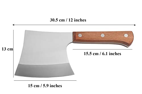 MLG Tools Bone Knife, Full Tang Meat Cleaver Knife Heavy Duty Bone Axe Butcher Cleaver, for big bone and frozen meat