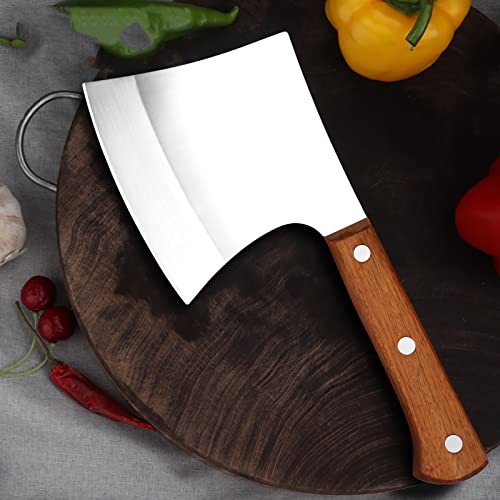 MLG Tools Bone Knife, Full Tang Meat Cleaver Knife Heavy Duty Bone Axe Butcher Cleaver, for big bone and frozen meat