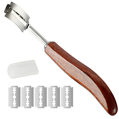 SIMOX Premium Bread Lame Slashing Tool, Bread Scorer Blade with Crafted Wooden Handle, Dough Scoring Kinfe with 5 Extra Blades and Protective Cover