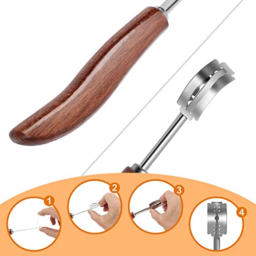 SIMOX Premium Bread Lame Slashing Tool, Bread Scorer Blade with Crafted Wooden Handle, Dough Scoring Kinfe with 5 Extra Blades and Protective Cover