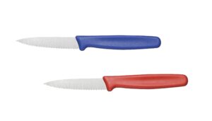 cutlery-pro serrated paring knives, nsf, german steel alloy x50crmov15, set of 2