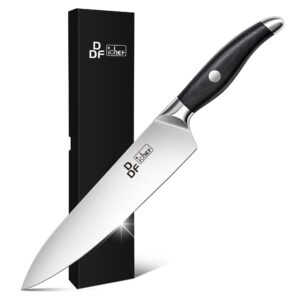 ddf iohef chef knife, kitchen knife 8 inch high carbon stainless steel chef's knives professional sharp chopping knife with ergonomic handle for meat cutting cooking