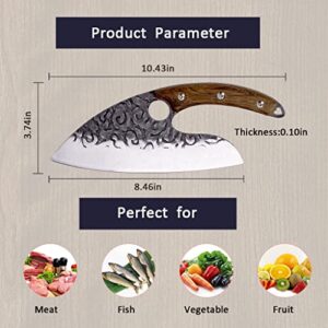 ZONGHAI Meat Cleaver, Chef's knife with Rosewood Handle - 8.5 inch Steel Blade - Kitchen Fillet Knife For Chopping, Slicing and Dicing Fruits, Vegetables and Meat