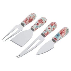 yssail the pioneer woman gorgeous garden 4-piece cheese knife serving set