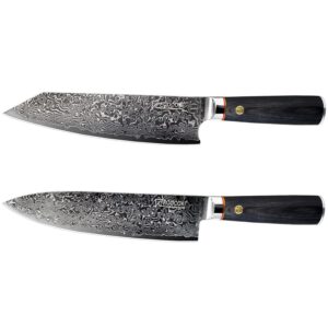 receive both-8" damascus gyuto knife and 8" damascus kitchen knife