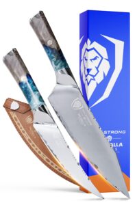dalstrong valhalla series fillet knife 6.5" bundled with chef knife 8" - w/leather sheath