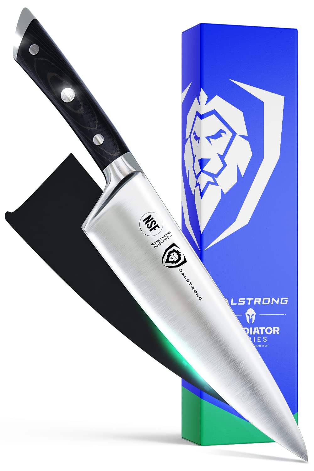 Dalstrong Gladiator Series Serrated Offset Bread Knife 8" Bundled with Chef Knife 8" - Elite - NSF Certified