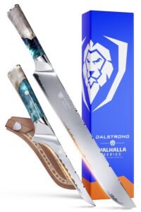 dalstrong valhalla series slicing & carving knife 12" bundled with boning knife 6" - leather sheath