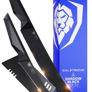 Dalstrong Shadow Black Series Curved Boning Knife 6" Bundled with Butcher & Breaking Knife 10" - NSF Certified