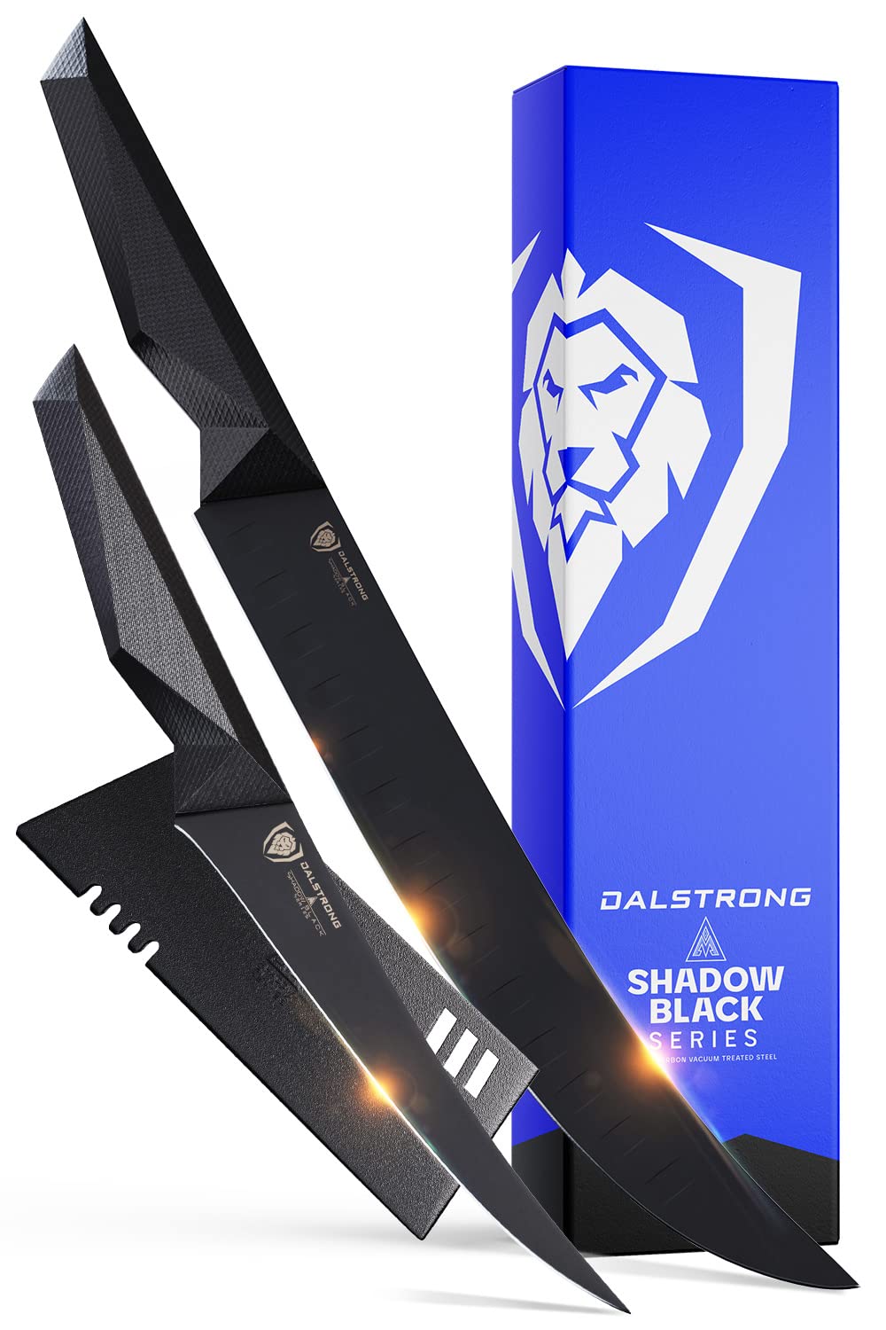 Dalstrong Shadow Black Series Curved Boning Knife 6" Bundled with Butcher & Breaking Knife 10" - NSF Certified