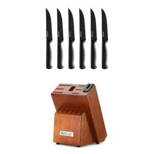 McCook MC59B Steak Knives Set of 6 + McCook Knife MC29Block