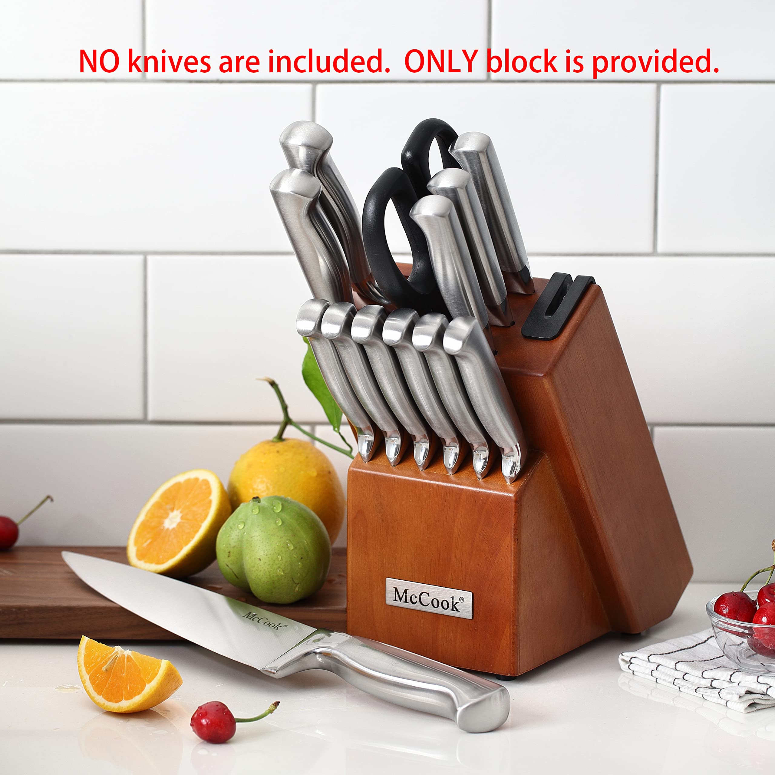 McCook MC59B Steak Knives Set of 6 + McCook Knife MC29Block