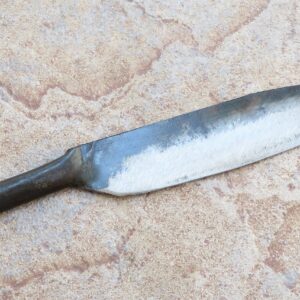 Crude - Asian Paring Chef Knife, One piece, 4 Inch, Carbon Steel, Hand made Blunt Tip