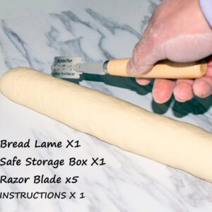 aeaker Hand Crafted Bread Lame with 5 Blades Included