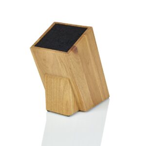 kapoosh dice knife block, light oak woodgrain