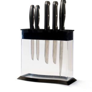 KNIFEdock WAVE by Storage Technologies. Revolutionary Kitchen Countertop Knife Storage. A beautiful way to display and identify each knife at a glance.The next generation knife block.(Holds 15 knives)