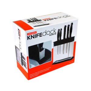 KNIFEdock WAVE by Storage Technologies. Revolutionary Kitchen Countertop Knife Storage. A beautiful way to display and identify each knife at a glance.The next generation knife block.(Holds 15 knives)