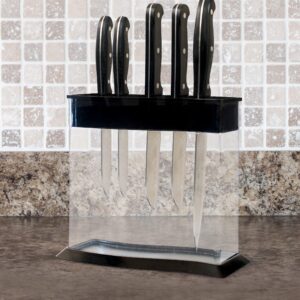 KNIFEdock WAVE by Storage Technologies. Revolutionary Kitchen Countertop Knife Storage. A beautiful way to display and identify each knife at a glance.The next generation knife block.(Holds 15 knives)