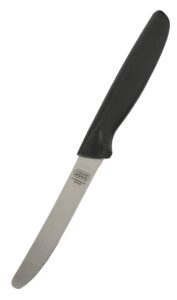 the kosher cook parve green kitchen knife – 4.5” steak and vegetable knife - razor sharp curved tip, straight edge - color coded kitchen tools