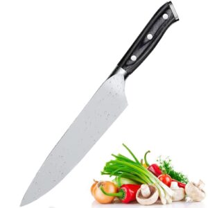 qisebin chef knife - pro kitchen knife 8 inch chef's knives high carbon german stainless steel sharp paring knife with ergonomic handle - 2021