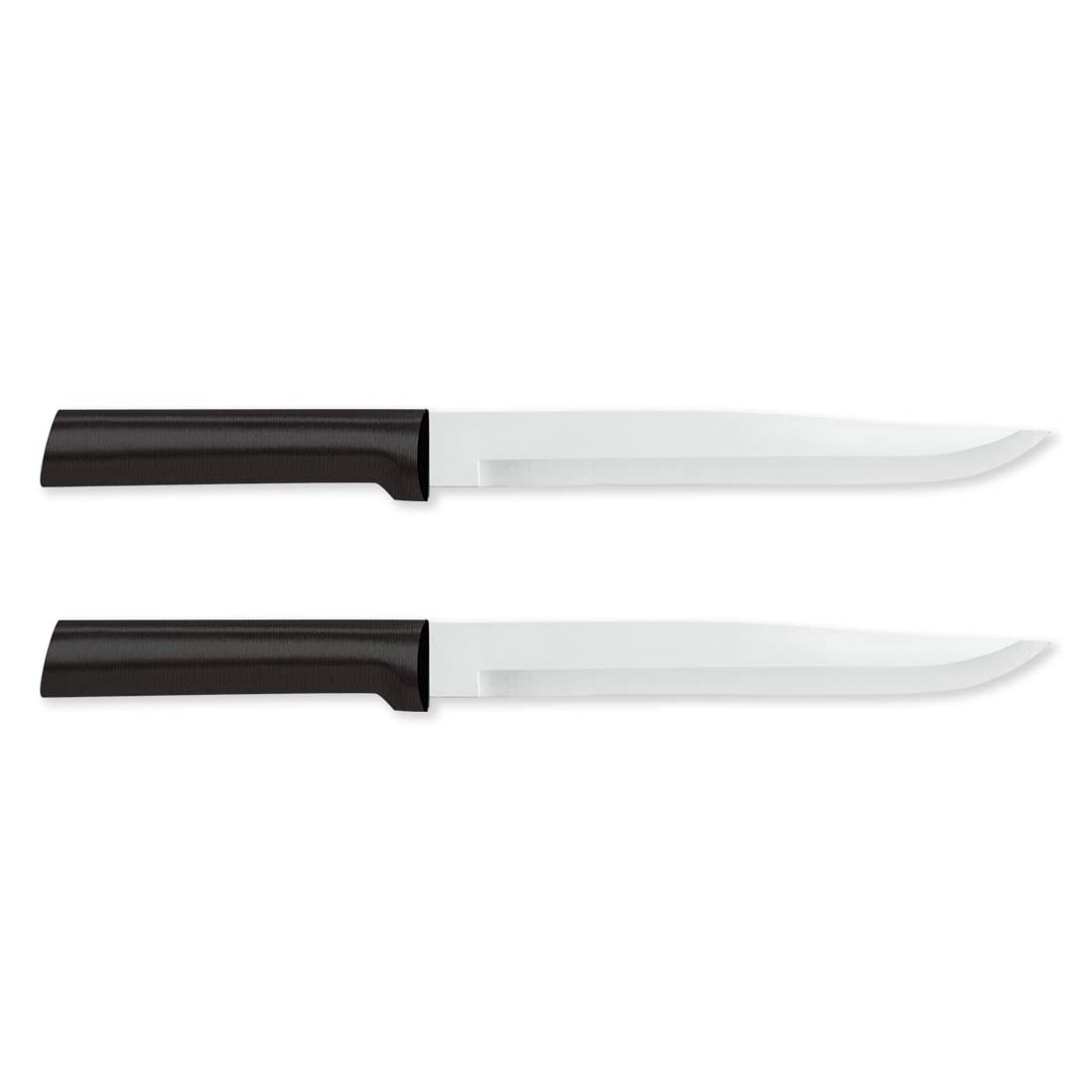 RADA Slicing Knife – Stainless Steel Blade With Black Steel Resin Handle, 11-3/8 Inches, Pack of 2