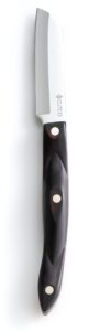 cutco model 3720 santoku-style paring knife 3" 440a high-carbon, stainless steel blade and 5" classic dark brown handle (often called"black").
