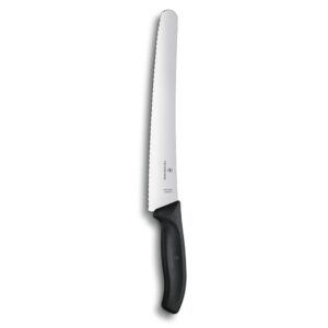 Victorinox Swiss Classic 10.25-Inch Curved Bread Knife with Serrated Edge and Black Handle