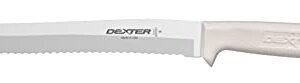 Dexter S158SC-PCP 8" Sani Safe Scalloped Utility Slicer, White