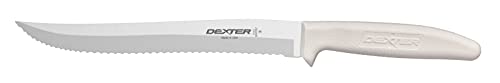 Dexter S158SC-PCP 8" Sani Safe Scalloped Utility Slicer, White