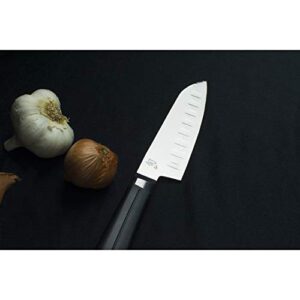 Shun Cutlery Sora Hollow Ground Santoku Knife 5.5”, Asian-Inspired Knife for All-Purpose Food Prep, Chef Knife Alternative, Handcrafted Japanese Knife